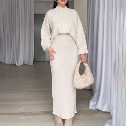 Fashion High Collar Pullover Tight Long Sweaters