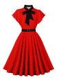 Women's Neck Slim Slimming Knee-length Dress Retro Dresses