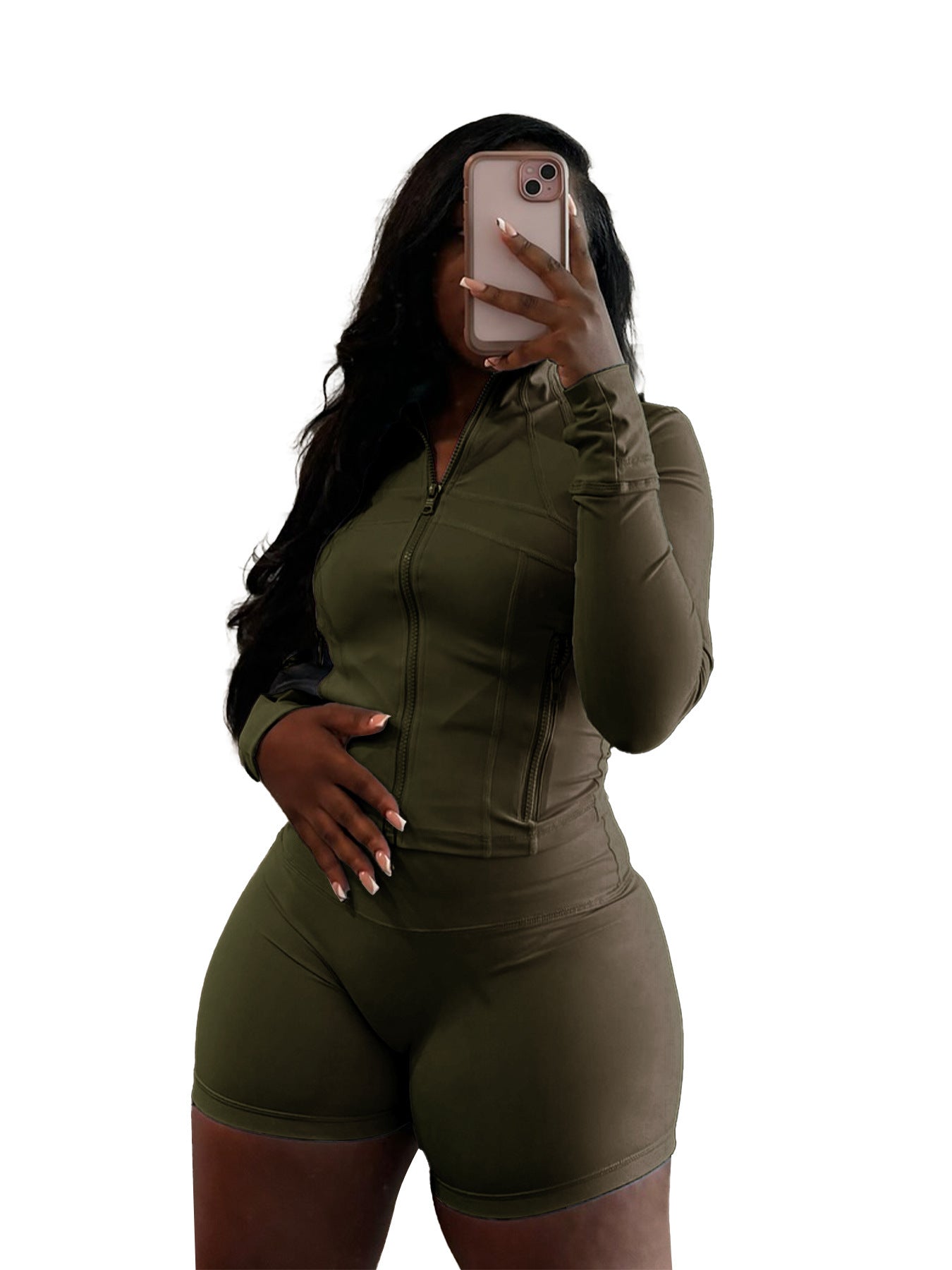 Leisure Sexy Tight Long Sleeve Two-piece Suits