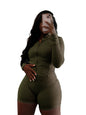 Leisure Sexy Tight Long Sleeve Two-piece Suits