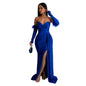 Women's Fashion Wear Solid Color Pleated Backless Dresses
