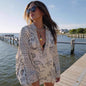 Women's Summer Long Sleeve Shirt Loose Printed Suits