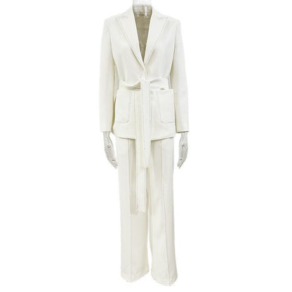 Fashion Beaded Decorative Series Belt Two-piece Suits