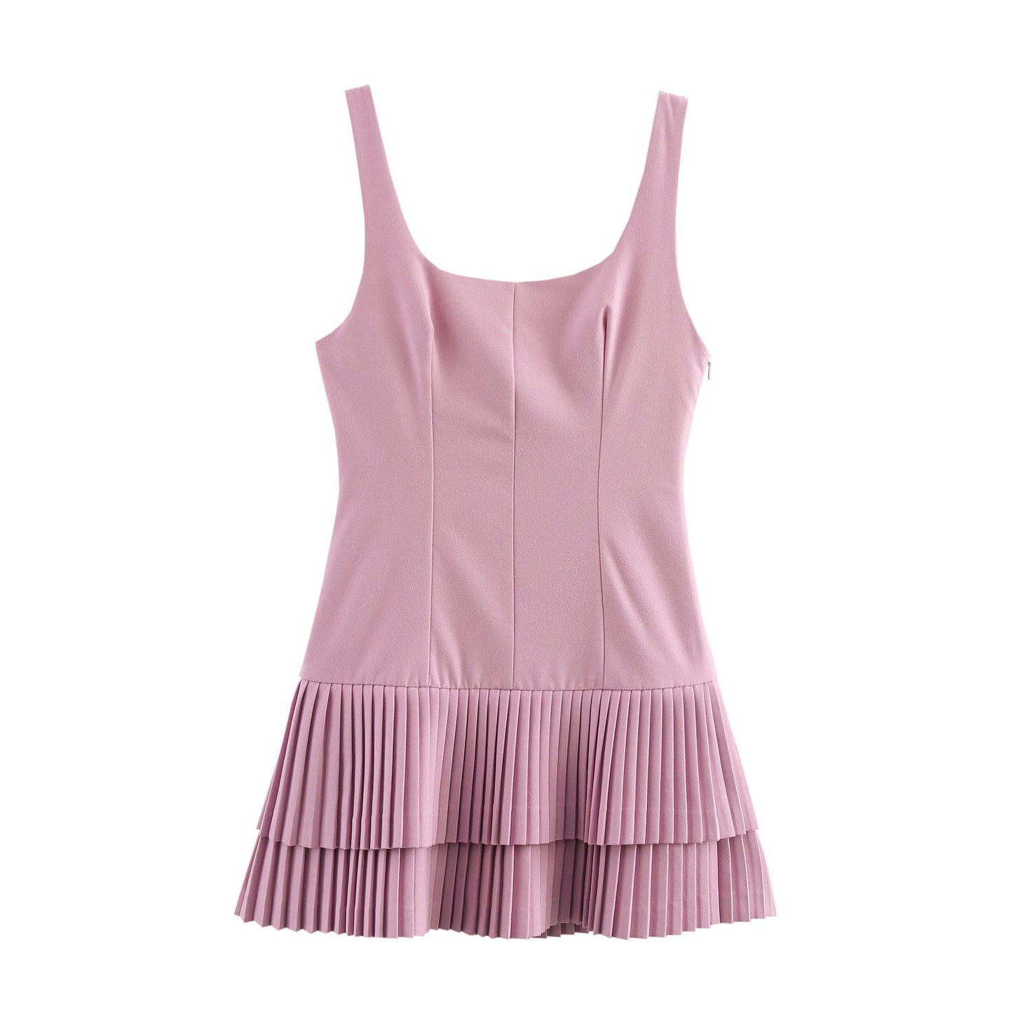Spring Wide Pleated Slimming Strap Dress Dresses