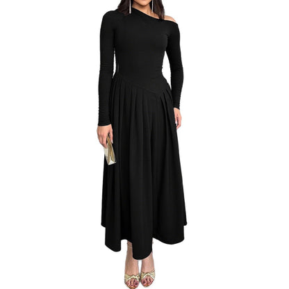 Women's Elegant High Waist Long Sleeves Dress Dresses