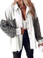 Women's Sequin Stitching Casual Fashion Elegant Shirt Jackets