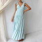 Sexy Cotton Linen Sleeveless Solid Color Lace Dresses