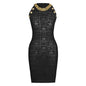 Summer Sleeveless Beaded Mid-length Knitted Dress Dresses