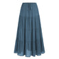 Women's Waist Elastic Large Swing Loose Patchwork Skirts