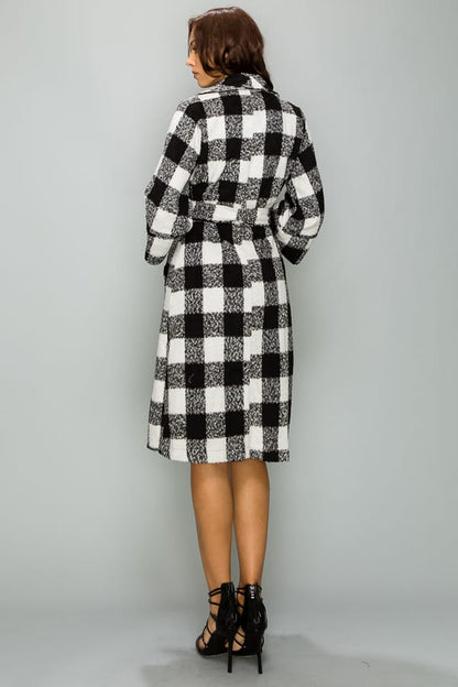 Black & White Checkerboard Coat
