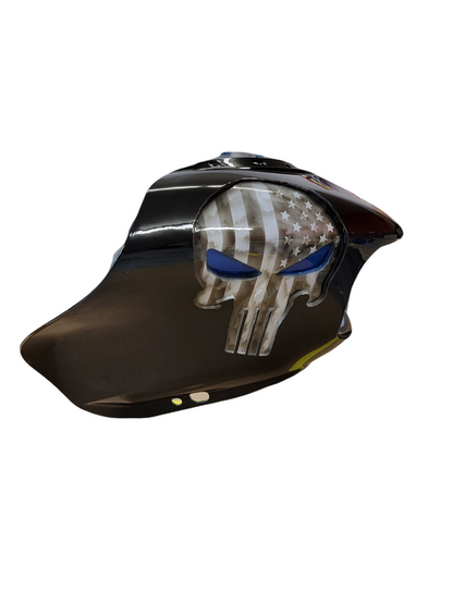 Custom recessed Punisher fairing road glide