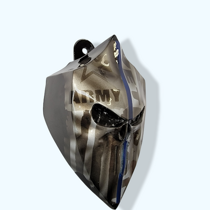 Thin blue line 3D Punisher with Army Veteran flag