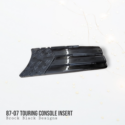87-07 Touring console insert 3D American Flag