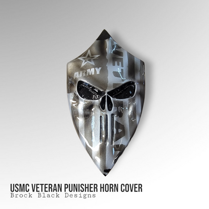 Indian Punisher USMC Veteran flag Horn cover