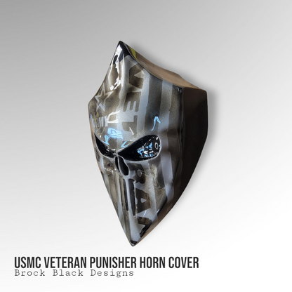 Indian Punisher USMC Veteran flag Horn cover