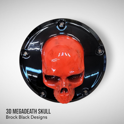 Megadeth skull harley derby and points timing cover