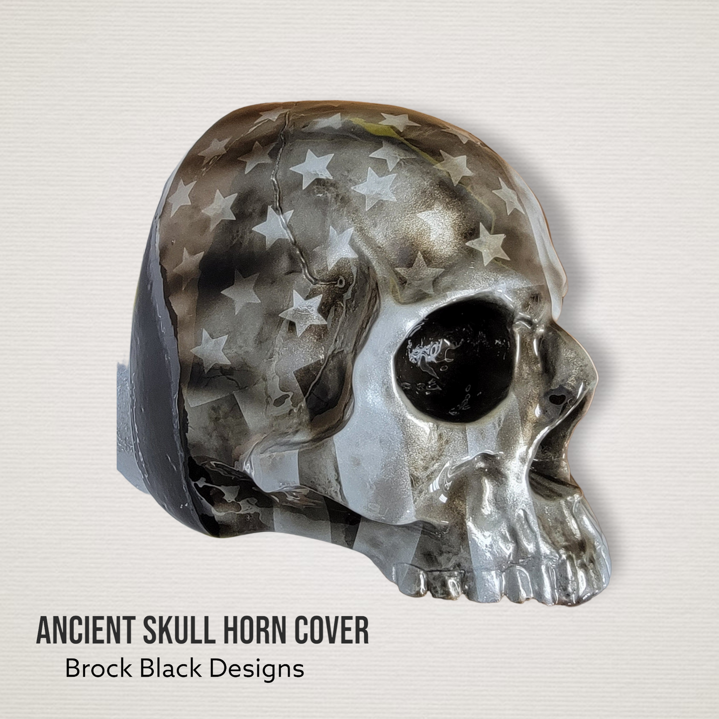 3D ancient skull viking compass