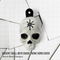 Ancient skull Deathly Hallows symbol horn cover