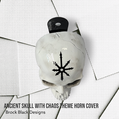 Ancient skull Deathly Hallows symbol horn cover