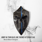 Thin blue line 3D Punisher with Army Veteran flag