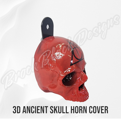 3D ancient skull chaos symbol horn cover
