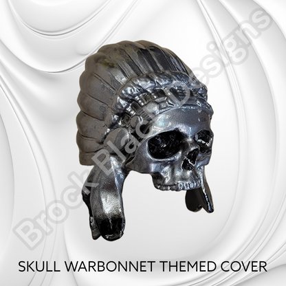 Skull warbonnet side-mounted horn cover