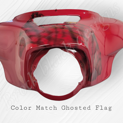 Fairing Ghosted tattered American flag
