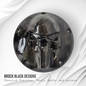 Punisher skull stretching through flag Harley derby cover