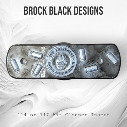 114 & 117 air cleaner insert 3D Second Amendment theme