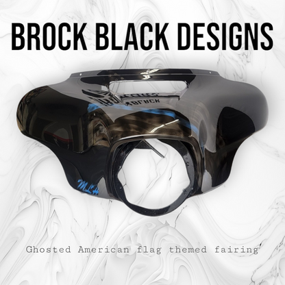 Fairing Ghosted tattered American flag