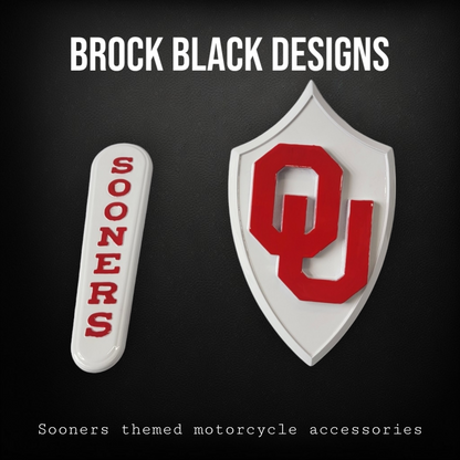 08+ Sooners themed console insert