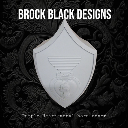 3D Purple Heart horn cover