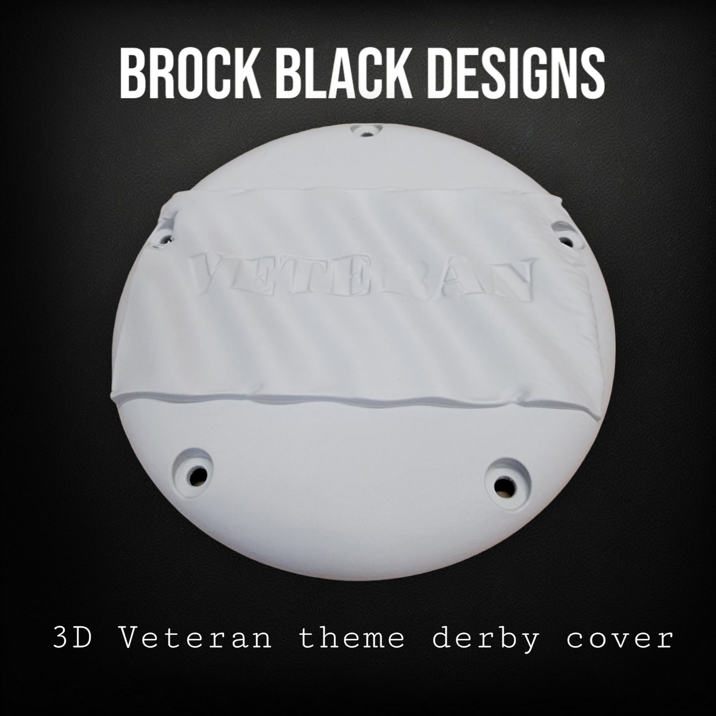 Tattered American Flag with Veteran Harley derby and points cover