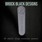 08+ touring console insert 3D Skull flag theme