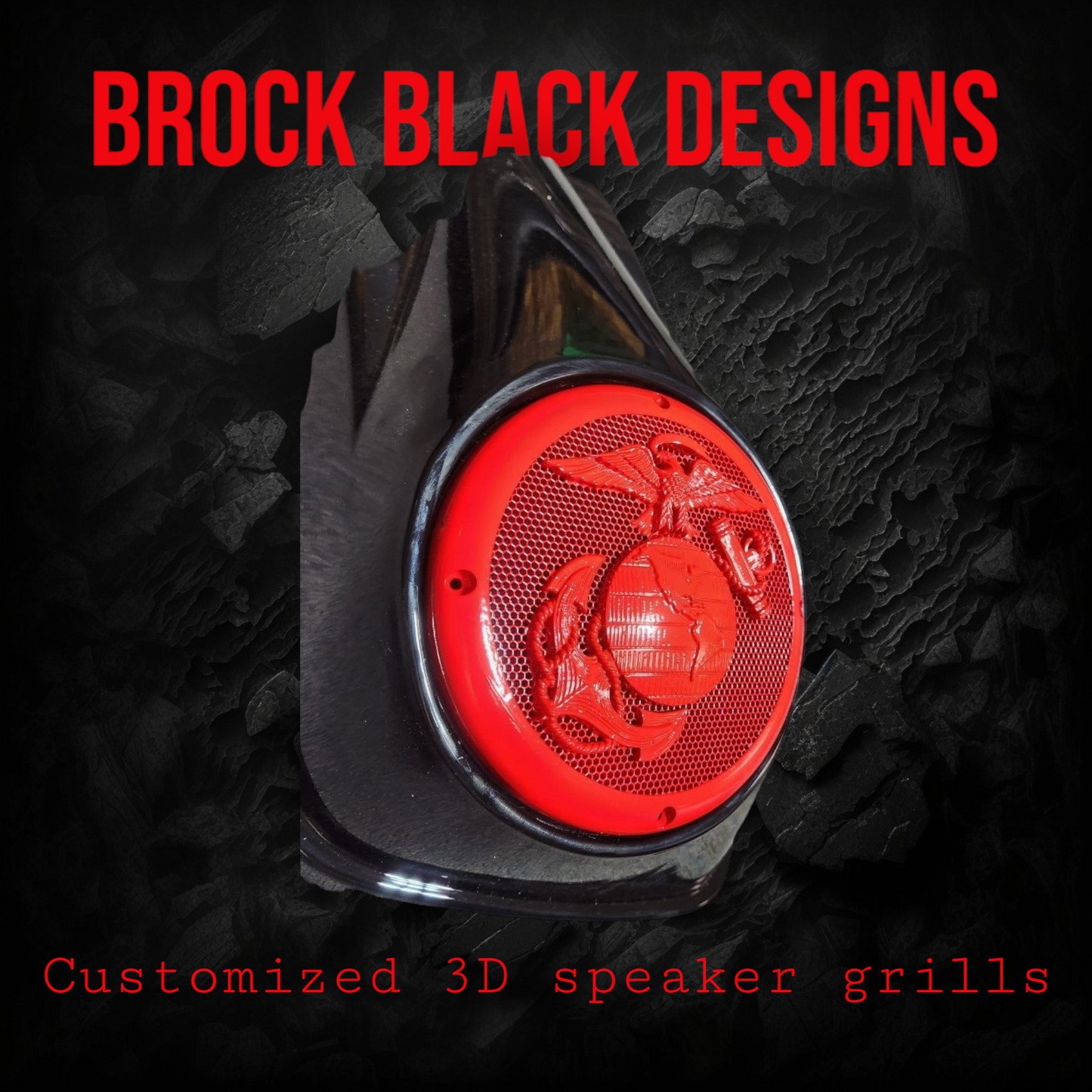 A set of  bag USMC speakers grill covers