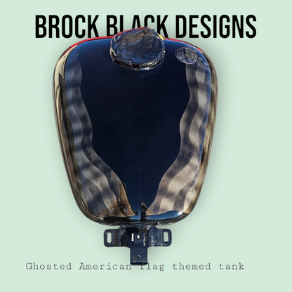 Ghosted American flag themed tank