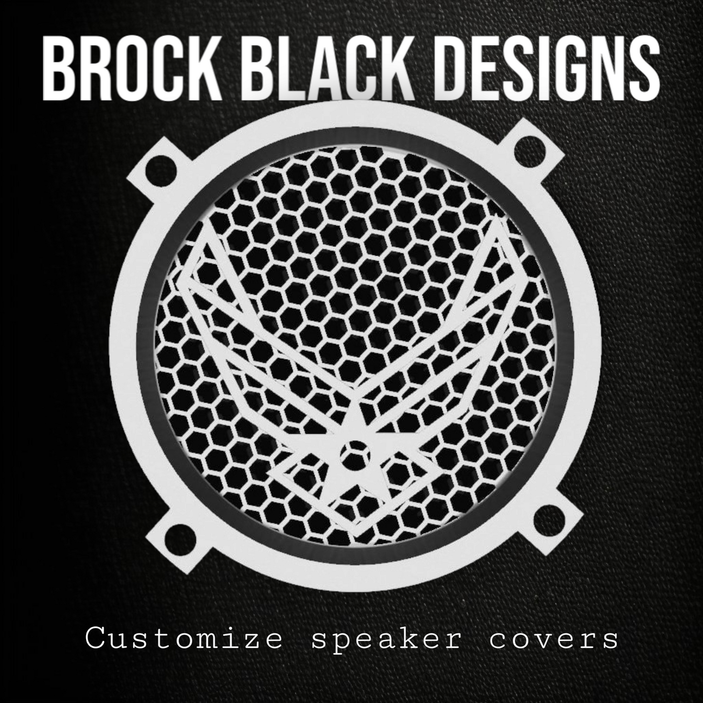 97-25+ Harley inner Touring 3D Air Force speakers grill covers set
