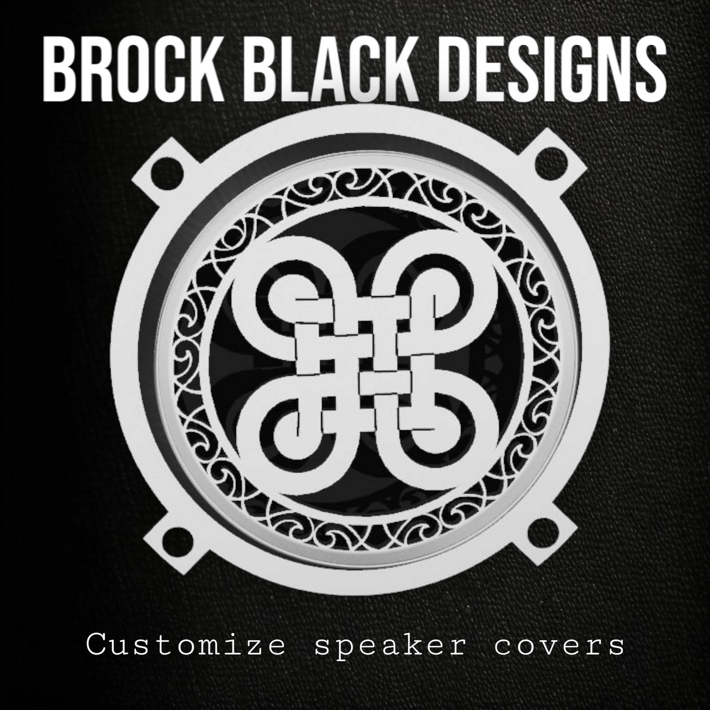 97-25+ Harley inner Touring 3D Celtic knot speakers grill covers set