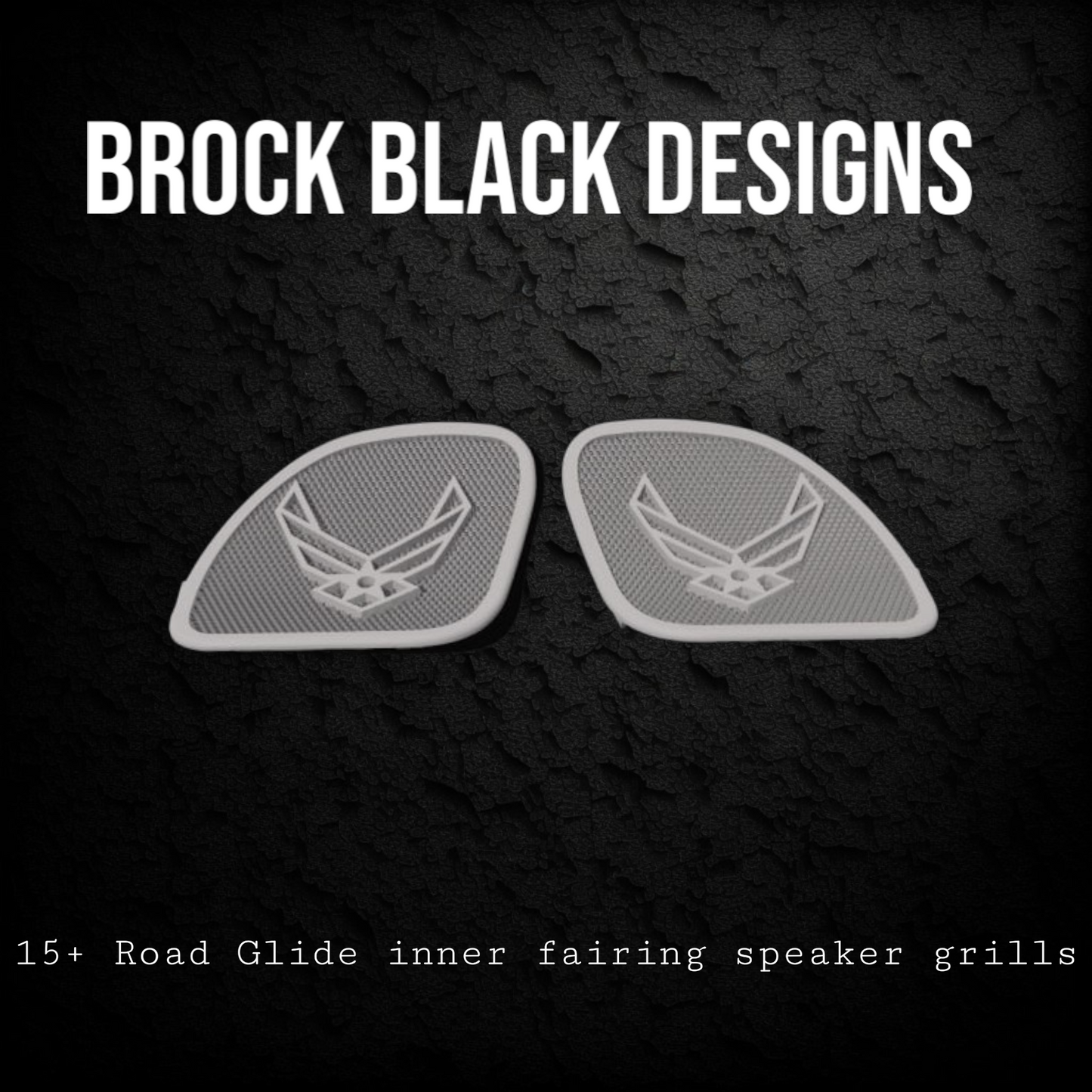 98-2024+ Road Glide 3D Air Force speakers grill covers set
