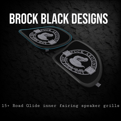 98-2024+ Road Glide inner 3D Don't Tread on me speakers grill covers set