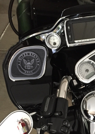98-2024+ Road Glide 3D Navy speakers grill covers set