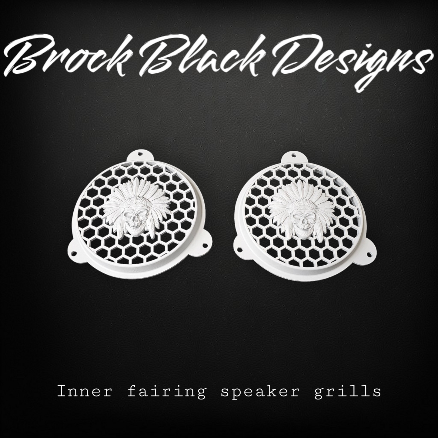 97-25+ Touring skull warbonnet speakers grill covers set