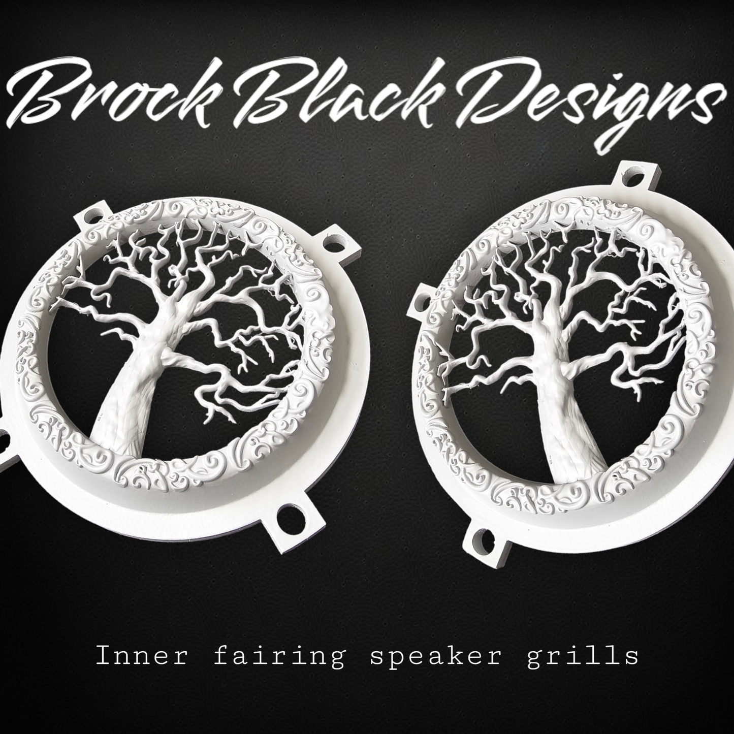 97-25+ Touring 3D tree of life speakers grill covers set