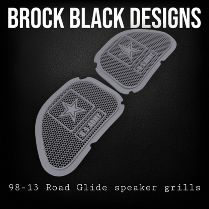 98-2024+ Road Glide 3D Army speakers grill covers set