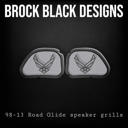98-2024+ Road Glide 3D Air Force speakers grill covers set