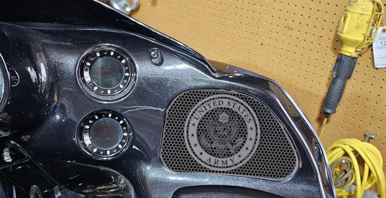 98-2024+ Road Glide 3D Army seal speakers grill covers set