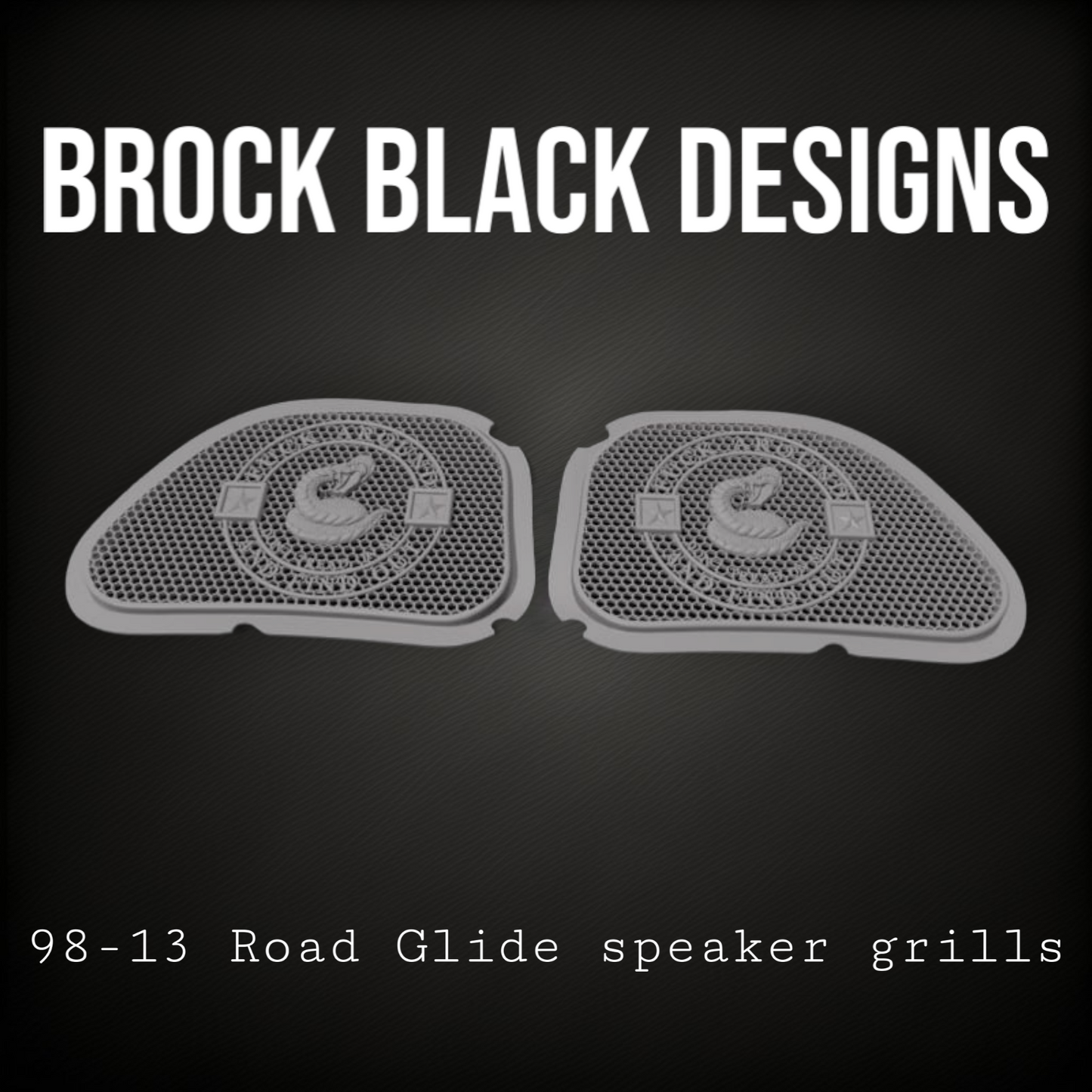 98-2024+ Road Glide inner 3D Don't Tread on me speakers grill covers set