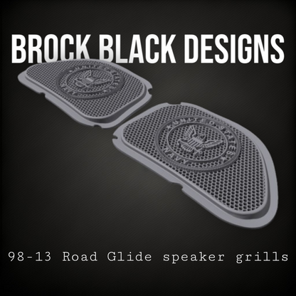 98-2024+ Road Glide 3D Navy speakers grill covers set