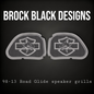 98-2024+ Road Glide 3D shark speakers grill covers set