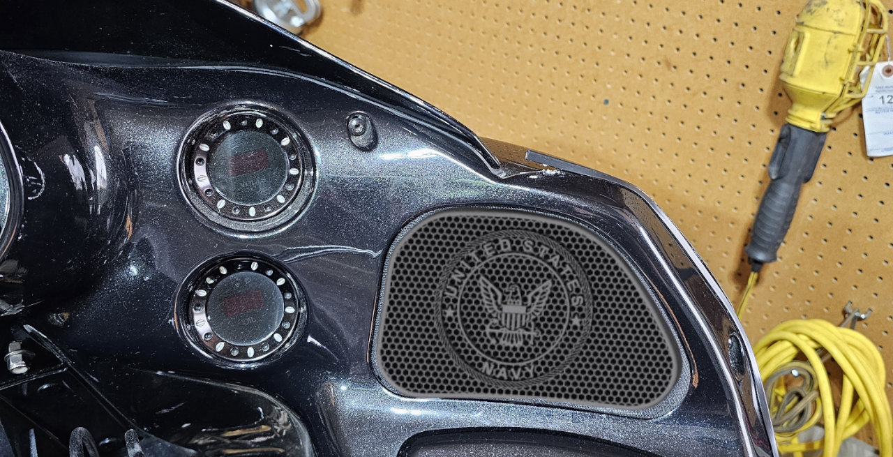 98-2024+ Road Glide 3D Navy speakers grill covers set